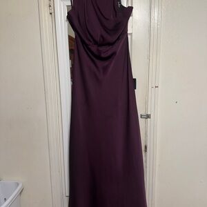 Lulu's One Shoulder Plum Dress